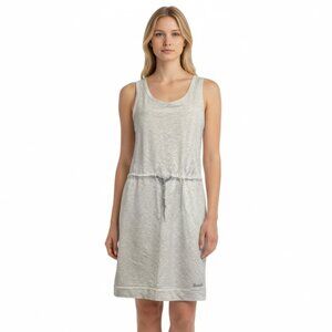 Bench Grey Heather Sleeveless Tank Dress Drawstring Waist Size M